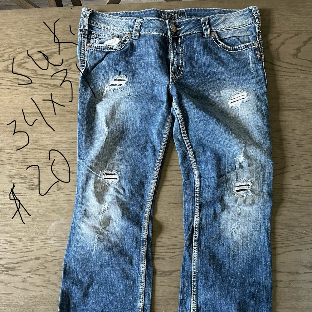 Silver Suki Distressed Bootcut Jeans
